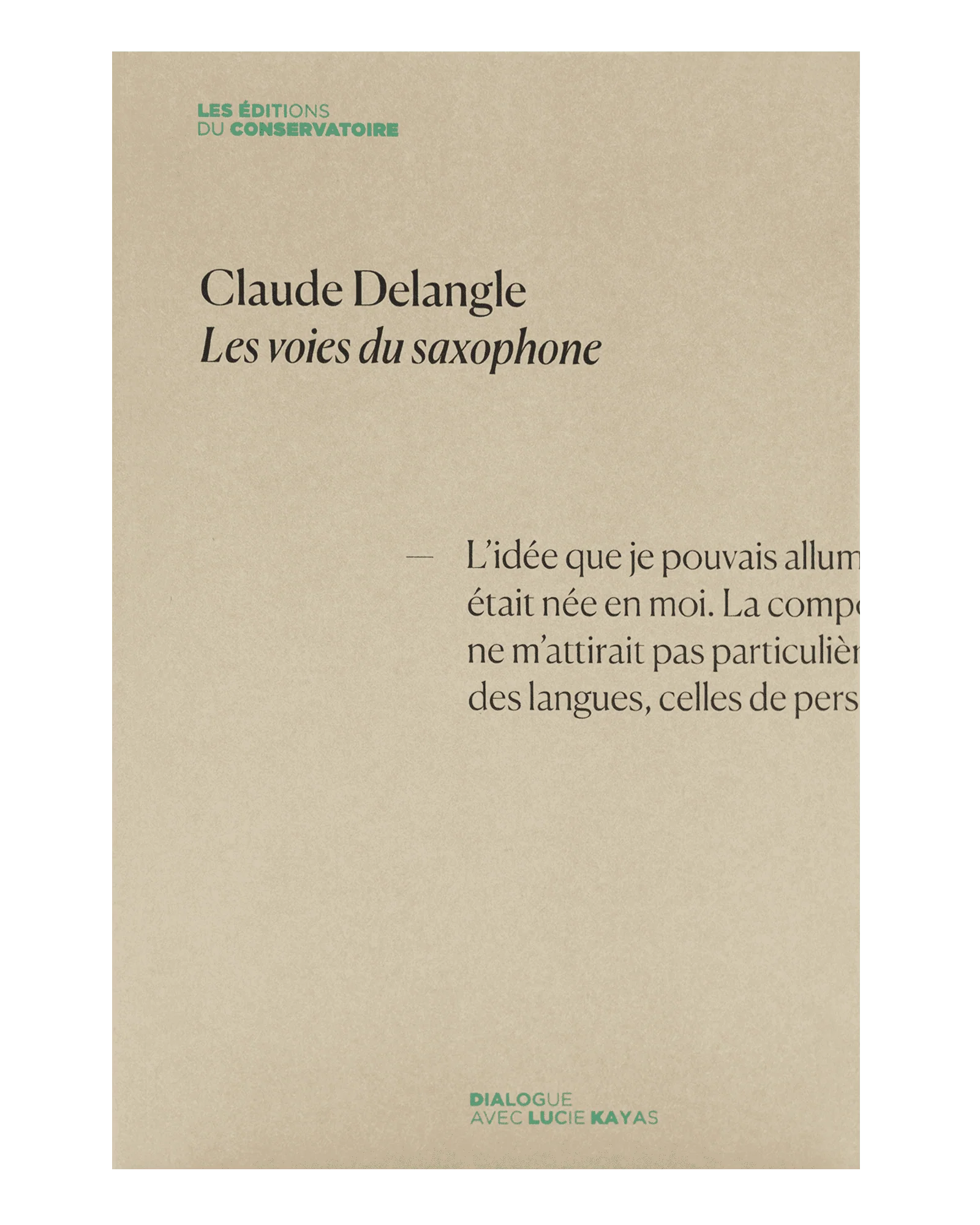 Les voies du saxophone - Claude Delangle