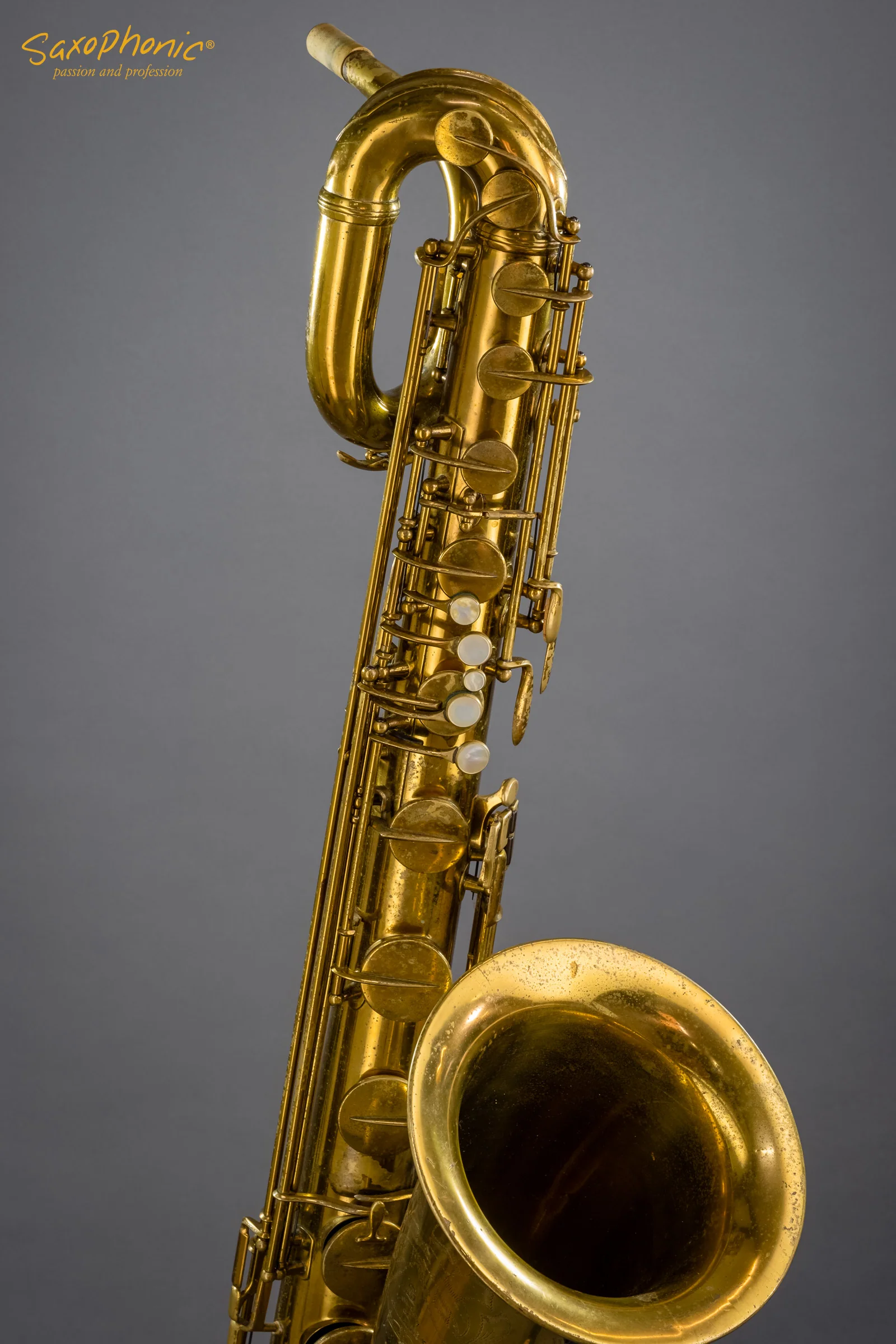 Saxophone Baryton Adolphe Sax (1933) par Henri SELMER Paris, n°778/11283, verni - Saxophonic - Image 3