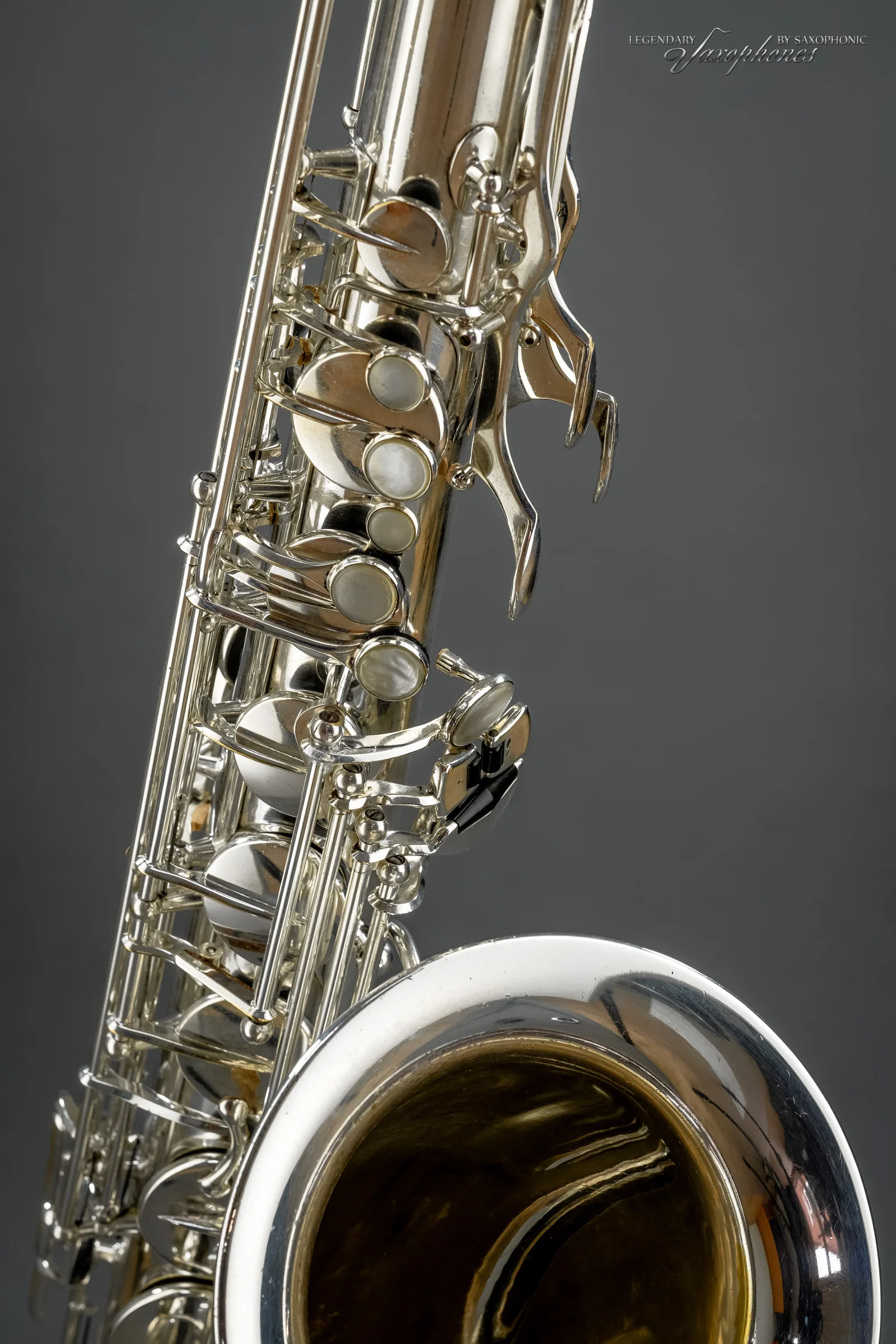 Très beau Saxophone Ténor SELMER Balanced Action (1941), n°29813, argenté - Saxophonic - Image 2