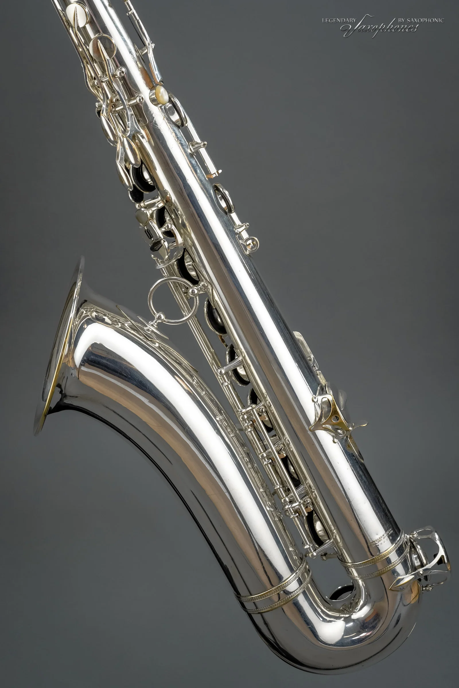 Très beau Saxophone Ténor SELMER Balanced Action (1941), n°29813, argenté - Saxophonic - Image 7