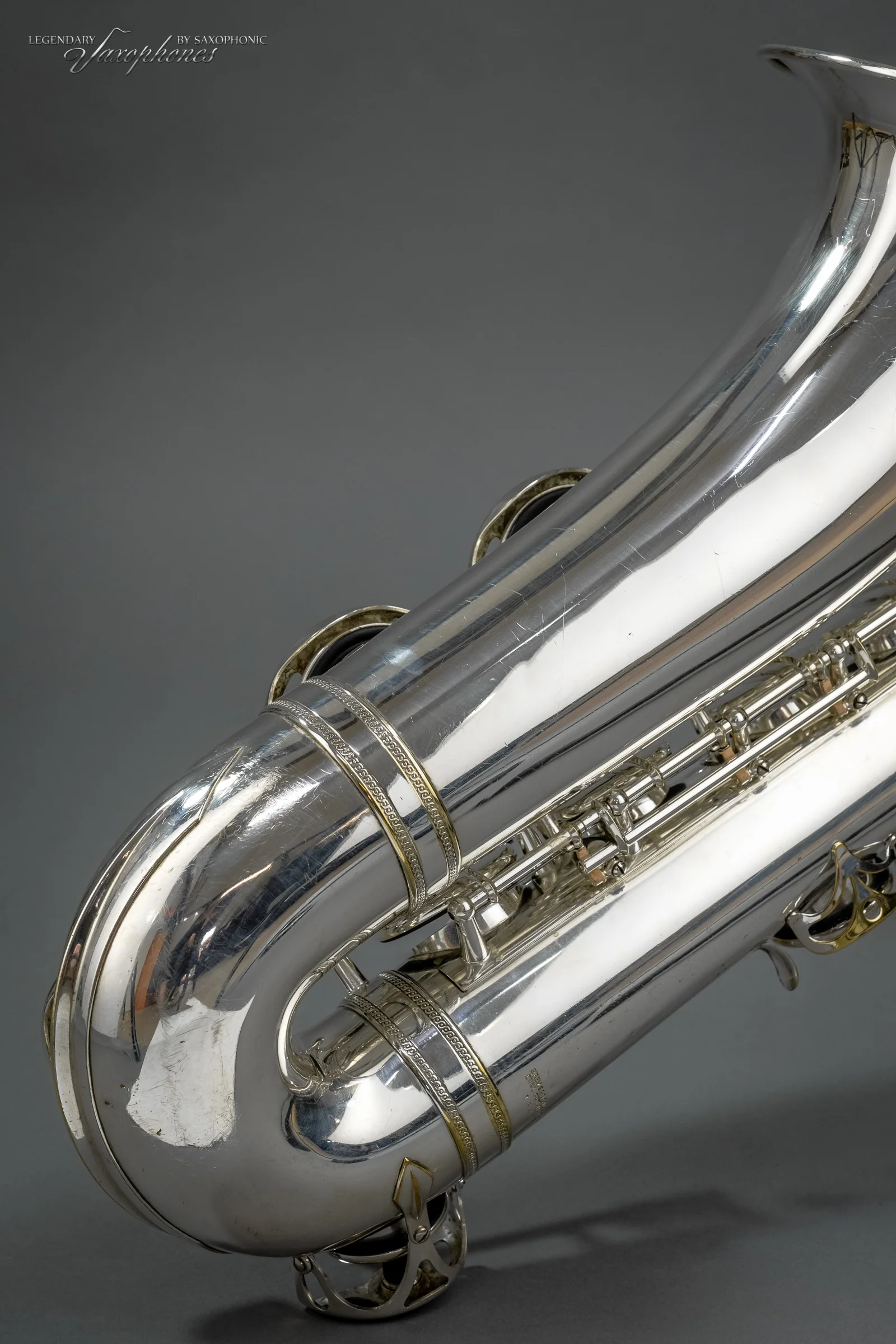 Très beau Saxophone Ténor SELMER Balanced Action (1941), n°29813, argenté - Saxophonic - Image 8