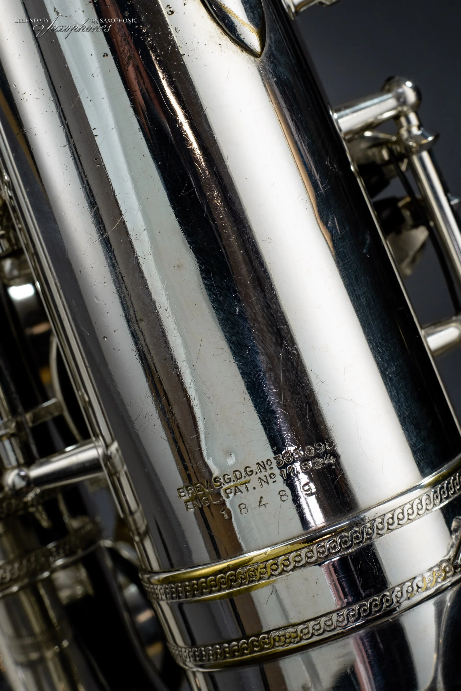 Très beau Saxophone Ténor SELMER Balanced Action (1941), n°29813, argenté - Saxophonic - Image 9